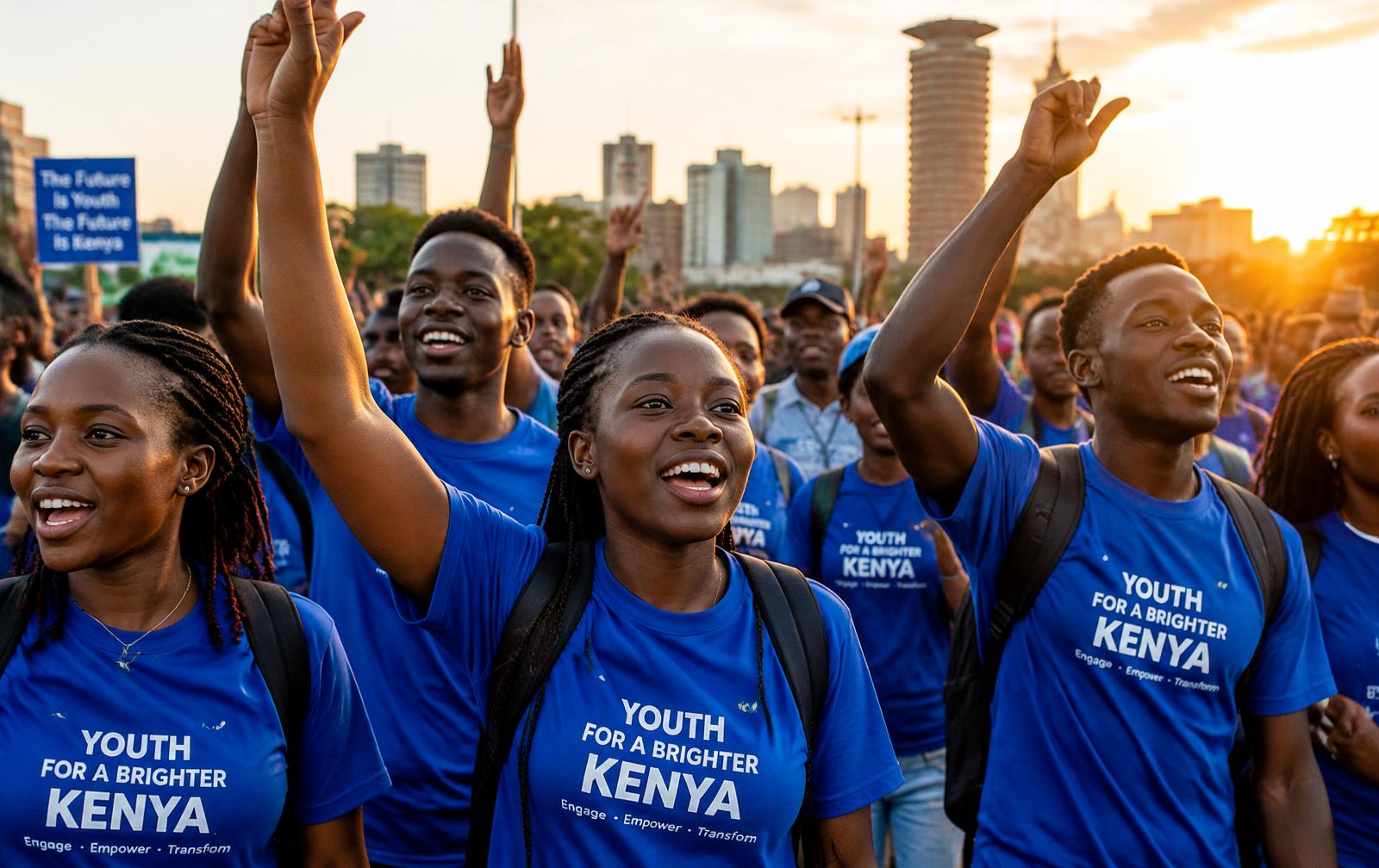 Young Kenyans at a YES27 rally